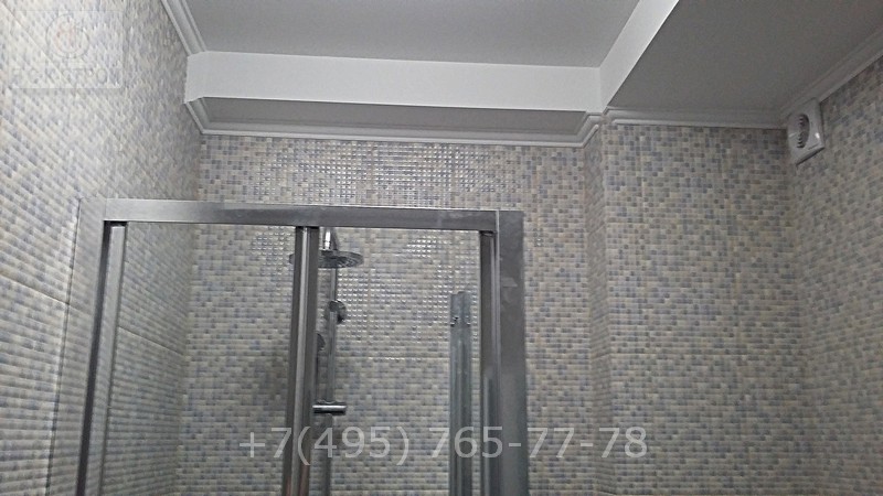 Ремонт ванной вид на потолок